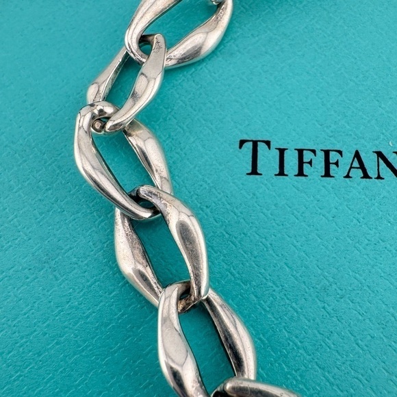 RARE Tiffany & Co. Elsa Peretti Mini Aegean Link Toggle Bracelet Sterling Silver - Picture 4 of 8